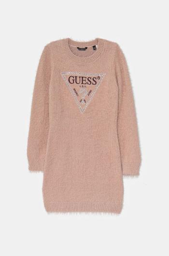 Dívčí šaty Guess růžová barva, mini, J4BK11 Z3K20