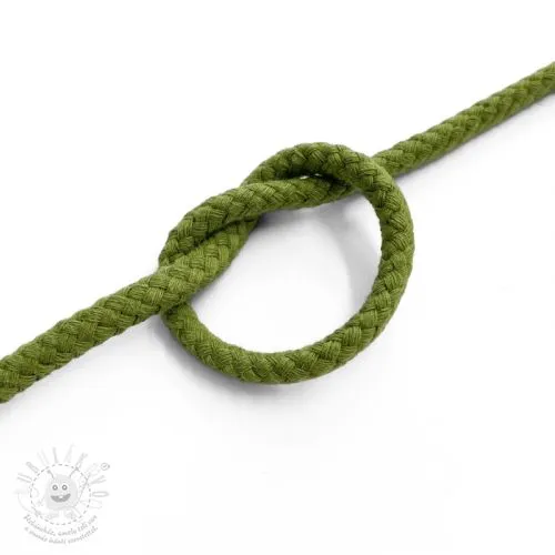 Bavlněná šňůra 5 mm olive green
