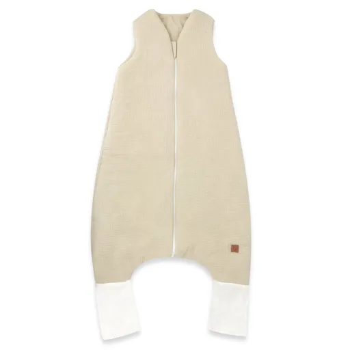Baby Nellys Mušelínový spací vak se zahrnovacími nohavičkami - béžový, vel. M