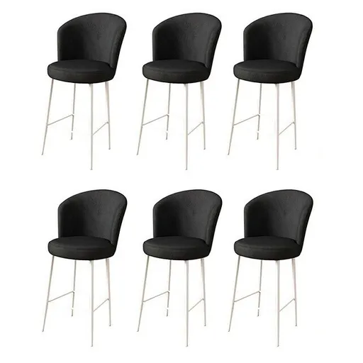 Sada barových židlí Alte Black and White, 6 ks, 6 ks