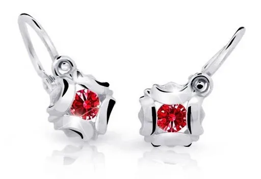 Cutie Jewellery Slušivé dětské náušnice z bílého zlata C2216-10-X-2 červená