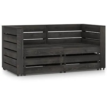 2místná zahradní pohovka šedě impregnovaná borovice, 3068048 (3068048)