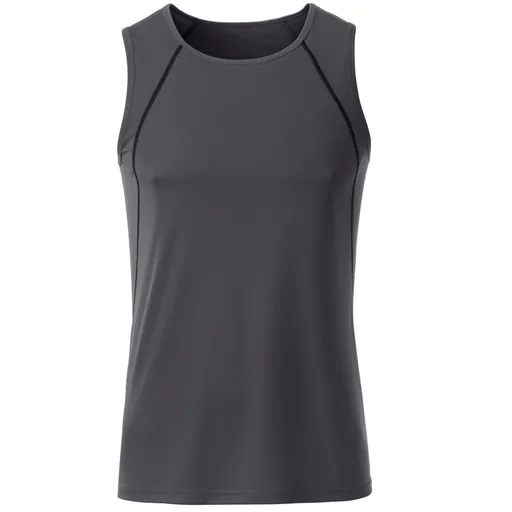 James & Nicholson (Daiber) Pánské funkční tílko JN494 - Titanová / černá | XL