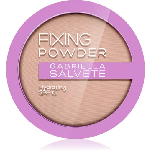Gabriella Salvete Fixing Powder Hydrating jemný kompaktní pudr SPF 15 odstín 03 Nude Sand 8 g