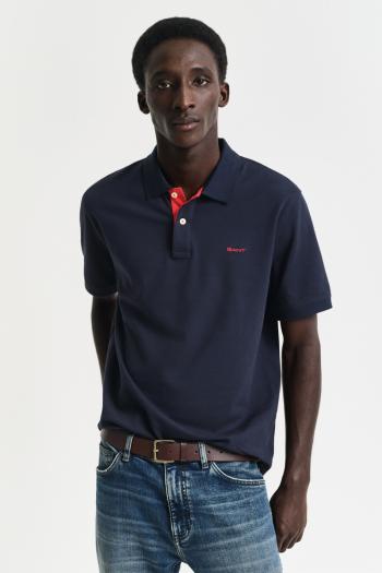 POLOKOŠILE GANT REG CONTRAST PIQUE SS POLO EVENING BLUE
