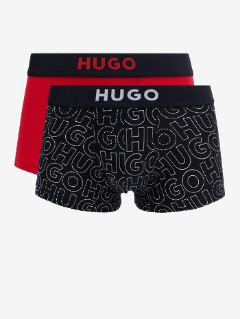 HUGO Boxerky 2 ks Černá