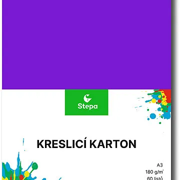 Stepa Kreslící karton A3/60ks/180g mix 12 barev (119025)
