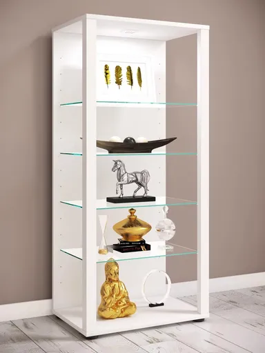 VCM Stojanová vitrína Glasol III, bílá