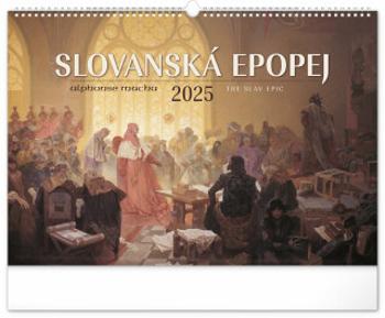 Nástěnný kalendář Slovanská epopej - Alfons Mucha 2025