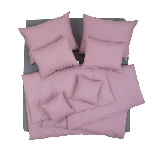 SCANquilt povlečení KLASIK PLUS UNI starorůžová 140 x 200/70 x 90 cm