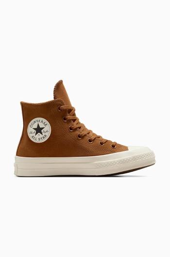 Semišové tenisky Converse Chuck 70 hnědá barva, A11135C