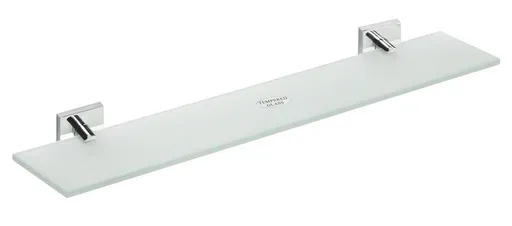 Sapho X-SQUARE polička skleněná 600x55x130mm, mléčné sklo, chrom (XQ603)