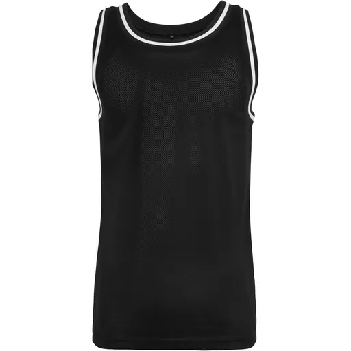 Build Your Brand Pánské prodloužené sportovní tílko - Černá / bílá | XL