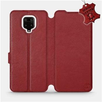 Flip pouzdro na mobil Xiaomi Redmi Note 9 Pro - Tmavě červené - kožené -   Dark Red Leather (5903516248544)