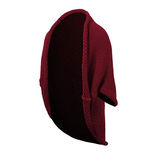 Bontis Pletený kardigan s variabilní délkou - Vínová | uni