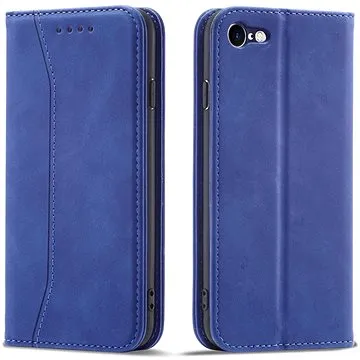 Magnet Fancy knížkové kožené pouzdro na iPhone 7 / 8 / SE 2022 / SE 2020, modré (HUR249352)
