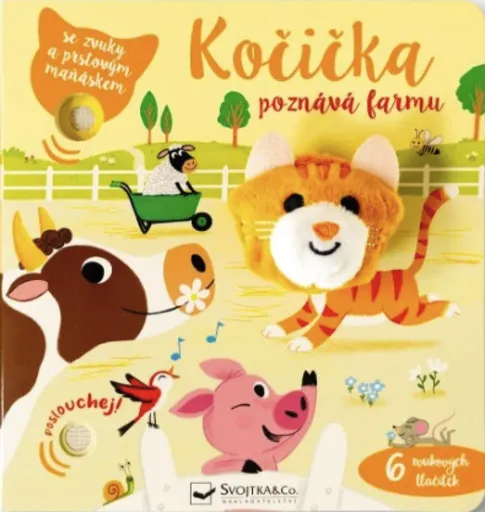 Kočička poznává farmu - se zvuky a prstovým maňáskem