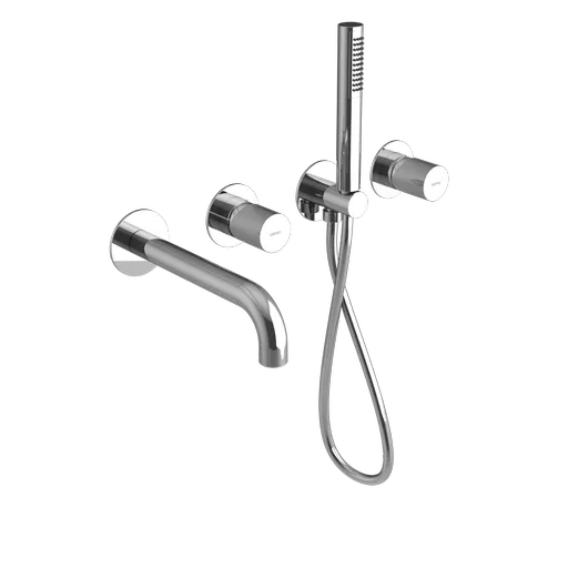 SAPHO ULTRATAP podomítková vanová baterie s hubicí a ruční sprchou, 2 výstupy, chrom UT093T