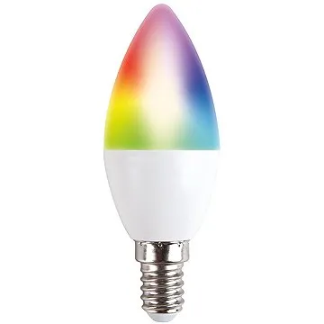 Solight LED SMART WIFI žárovka, svíčka, 5W, E14, RGB, 400lm (WZ431)