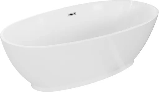 MEXEN/S Bilbao volně stojící vana 180 x 90, bílá, sifon a přepad chrom 51311809000-01