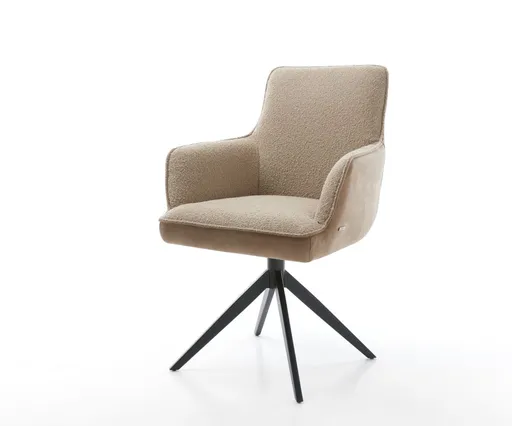 Otočná židle Heira-Flex s područkami křížová podnož široká kov