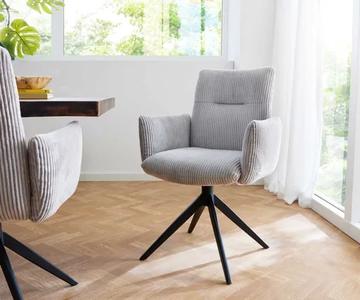 Otočná židle Jova-Flex s područkami křížová podnož široká kov