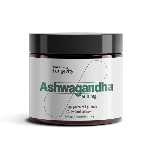 MOVit Energy LONGEVITY Ashwagandha 600 mg 60 kapslí