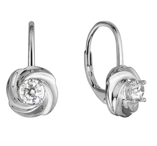 Evolution Group - Pavona Módní stříbrné náušnice se zirkonem 11507.1 crystal