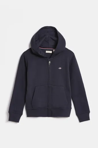 MIKINA GANT SHIELD ZIP HOODIE EVENING BLUE
