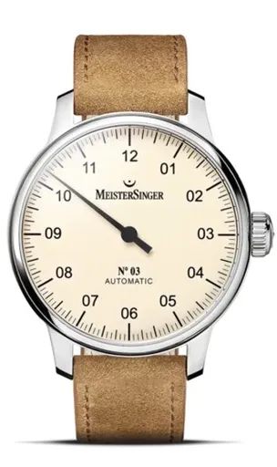 MeisterSinger N°03 AM903 - Hnědý semišový řemínek