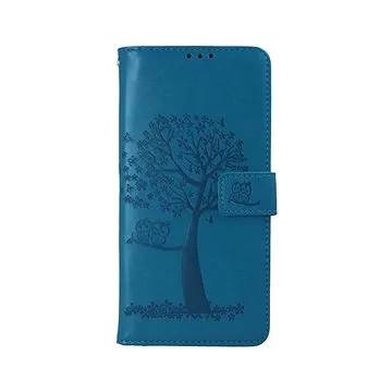 TopQ Pouzdro Xiaomi Redmi Note 11 Pro+ 5G knížkové Tyrkysový strom sovičky 71706 (Sun-71706)