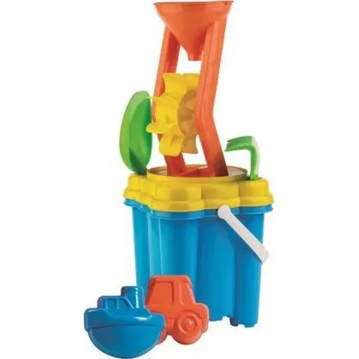 Androni Sada na písek s mlýnkem modrý kyblík
