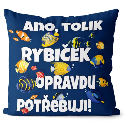 Polštář Tolik rybiček (Velikost: 40 x 40 cm)