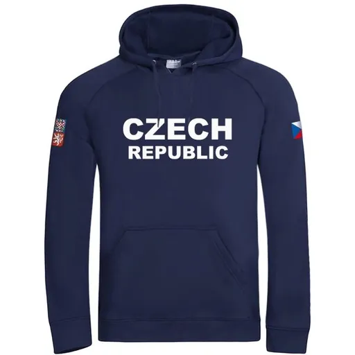 PROGRESS CZ HOODY MAN Pánská mikina pro fanoušky, tmavě modrá, velikost