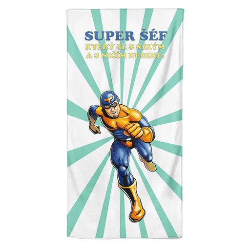 Osuška Super šéf – superhrdina (Velikost osušky: 100x170cm)