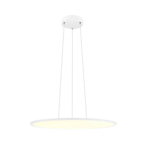 BIG WHITE (SLV) PANEL 60 závěsné svítidlo, kulaté, PHASE, délka závěsu 200 cm, 3000/4000K, 90°, bílá 1010426