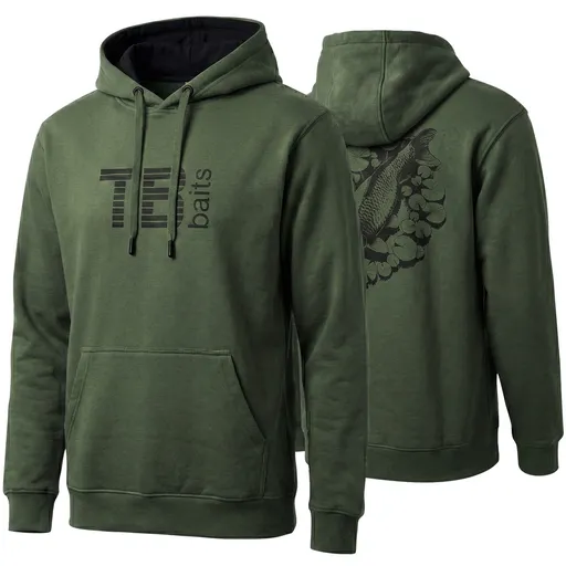 Tb baits mikina hidden carp green - l