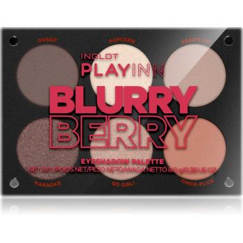 Inglot PlayInn Eyeshadow Palette paletka očních stínů odstín Blurry Berry 7,4 g