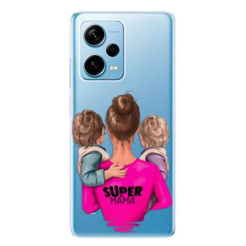 Odolné silikonové pouzdro iSaprio - Super Mama - Two Boys - Xiaomi Redmi Note 12 Pro+ 5G