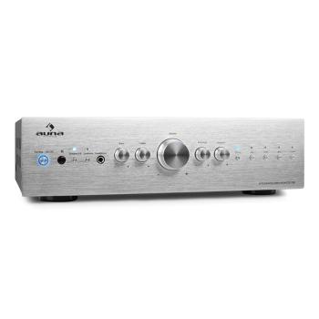 Stereo zesilovač Auna CD708, AUX phono, stříbrný, 600 W