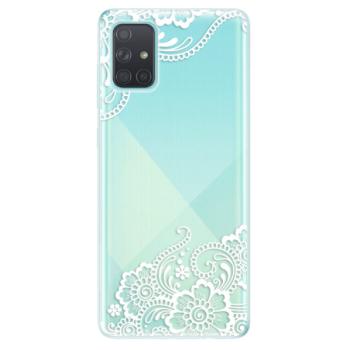 Odolné silikonové pouzdro iSaprio - White Lace 02 - Samsung Galaxy A71