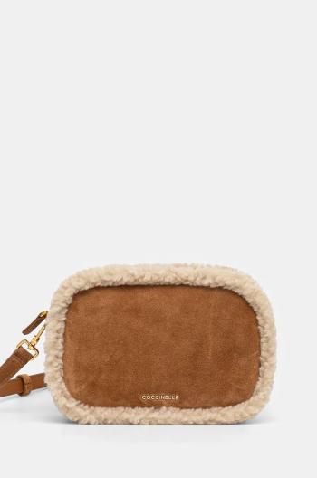 Kabelka Coccinelle TEBE ECO SHEARLING hnědá barva, E5 RNS 55 I1 01