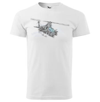 Tričko Bell AH-1Z Viper  (Velikost: 2XL, Typ: pro muže, Barva trička: Bílá)