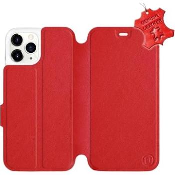 Flip pouzdro na mobil Apple iPhone 11 Pro - Červené - kožené -   Red Leather (5903226977796)