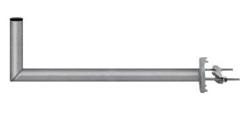 Anténní držák 70cm na stožár s třmenem, trubka 42/2mm, výška 16cm žár.