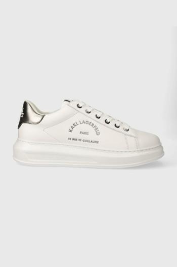 Kožené sneakers boty Karl Lagerfeld KAPRI MENS bílá barva, KL52538