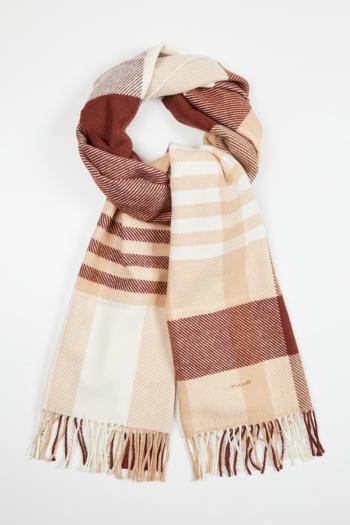 ŠÁLA GANT D2. BIG CHECK WOOL SCARF TOFFEE BEIGE