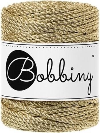 Bobbiny 3PLY Macrame Rope 3 mm 50 m Metallic Gold Šňůra