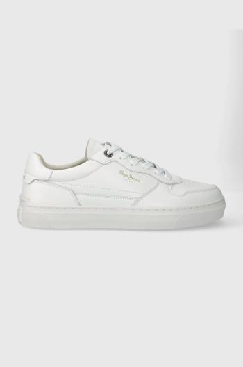 Kožené sneakers boty Pepe Jeans PMS00009 bílá barva, CAMDEN CLASS M