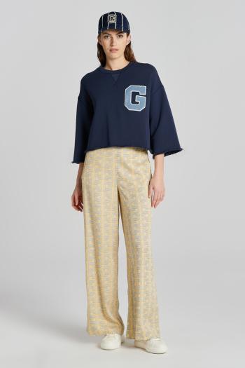 MIKINA GANT G-BADGE CROPPED SS C-NECK SWEAT CLASSIC BLUE